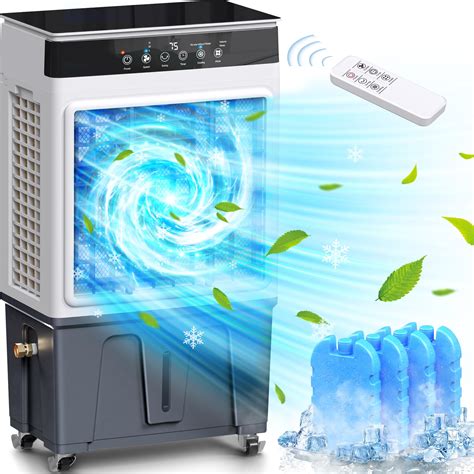 Swamp Cooler, 3800CFM 3-in-1 Evaporative Air Cooler with 7.6Gal Water ...