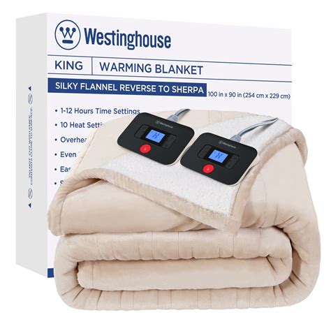 Westinghouse Electric Blanket Heated Blanket | 10 Heating Levels & 1 to ...