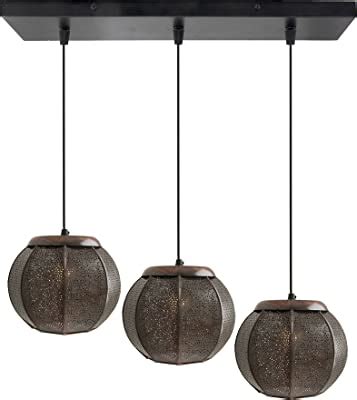 Buy Homesake®3-Lights Linear Cluster Chandelier Antique Copper Hammered ...