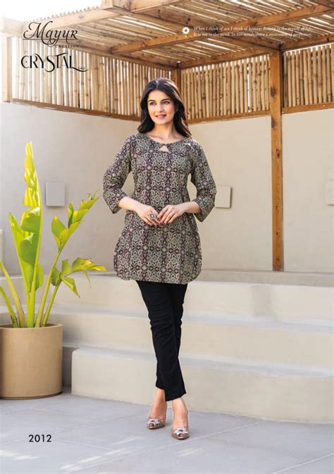 Mayur Crystal Vol 2 Fancy Printed Tunic Top Collection: Textilecatalog
