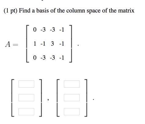 Column Space of Matrix Examples 的图像结果