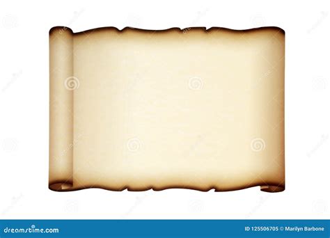 Parchment Paper Scroll stock image. Image of isolated - 125506705
