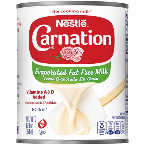 Buy Nestle Carnation Fat Free Evaporated Milk, Vitamins A and D Added ...