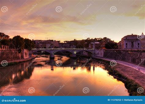 The Italian river, Tiber stock photo. Image of postcard - 11370252