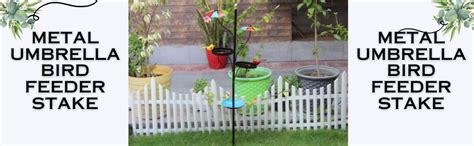 Wonderland Umbrella bird feeder Stake, Stick | Metal | Height 40 Inches ...