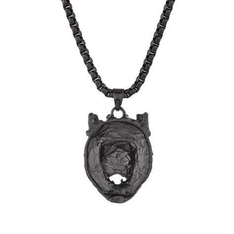 Eclipse Regal Roar Black Mens Pendant – VOYLLA