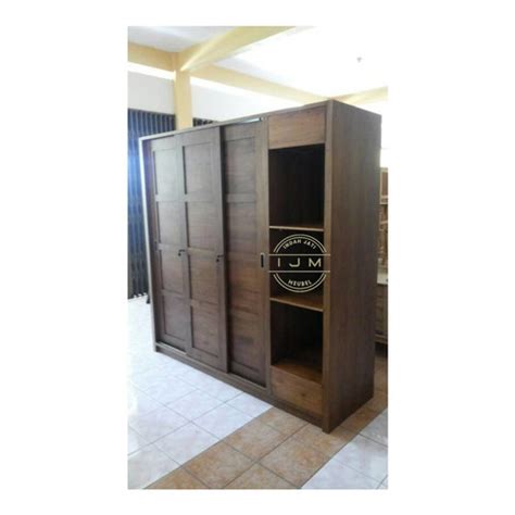 Promo almari pakaian pintu 4 sliding minimalis kayu jati solid - Kab ...