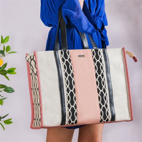 Eco Canvas Tote Bag Pink Set Of 2