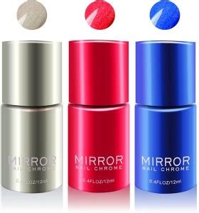 COLOR FLAME Premium Rich Shade Charmng Chrome Effect Nail Polish Combo ...