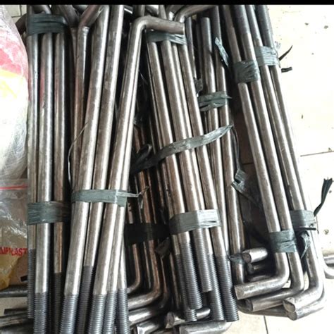Jual besi angkur L St 41 m22(7/8 ) x 60 cm 2 mur 1 ring/ drat 10 cm ...