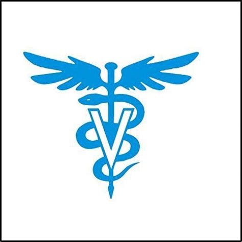 stickerbuy Veterinary Doctor Logo Light Blue Reflective car Decal Water ...