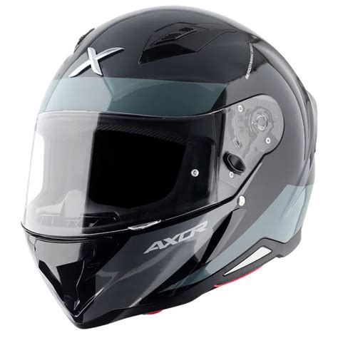 AXOR Hunter Turbo Black Grey Full Face Helmet – Sparkly Helmets