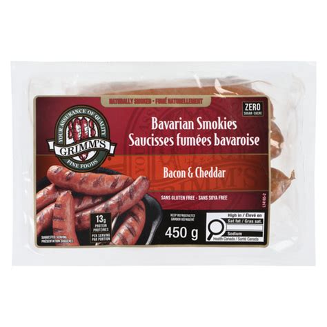 Buy Grimm's Bavarian Smokies Bacon & Cheddar 450 g | Sobeys Inc.