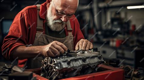 Premium AI Image | A Photo of a Mechanic Replacing Car Thermostats and ...