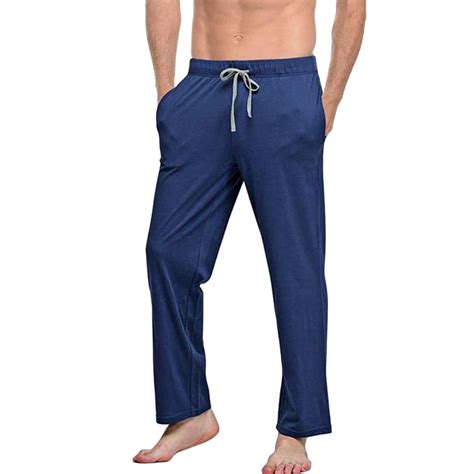 yillto Lounge Pajama Pants for Men Baggy Stretch Waist Drawstring Pants ...