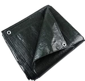 SI BLACK TARPAULIN /TRIPAL 18 X 15 FEET (216 X 180 INCH) 200 GSM Tent ...