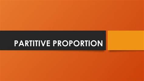 Image result for How to Solve Partitive Proportion