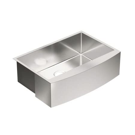 Moen G18121 30" Single Basin Farmhouse Stainless Steel Kitchen Sink ...