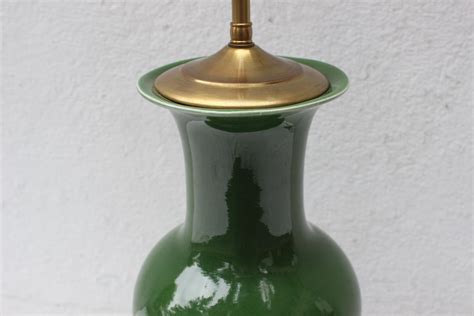Large Green Ceramic Table Lamp For Sale at 1stDibs | green ceramic lamp ...