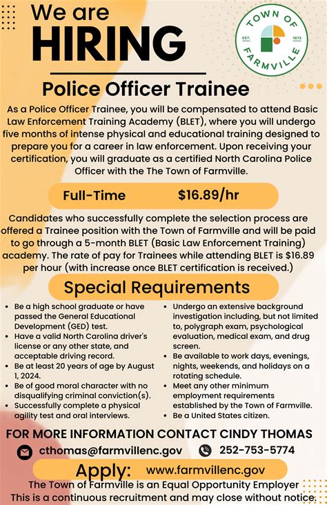 Employment - Town of Farmville, North Carolina