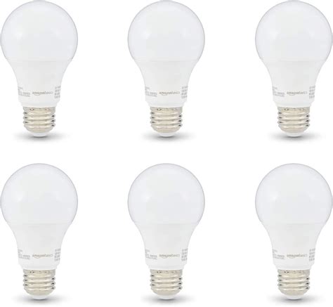 Amazon Basics Soft White LED Light Bulb, A19, 40 Watt Equivalent ...