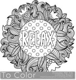 Printable Relaxing Coloring Pages - Team Coloring