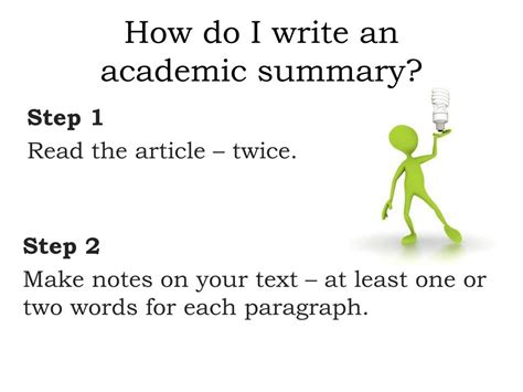 PPT - Academic Summary Writing PowerPoint Presentation, free download ...