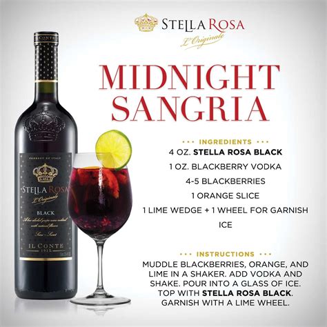 Italian Semi-Sweet, Semi-Sparkling Wines | Stella rosa, Stella rosa wine recipes, Wine drinks