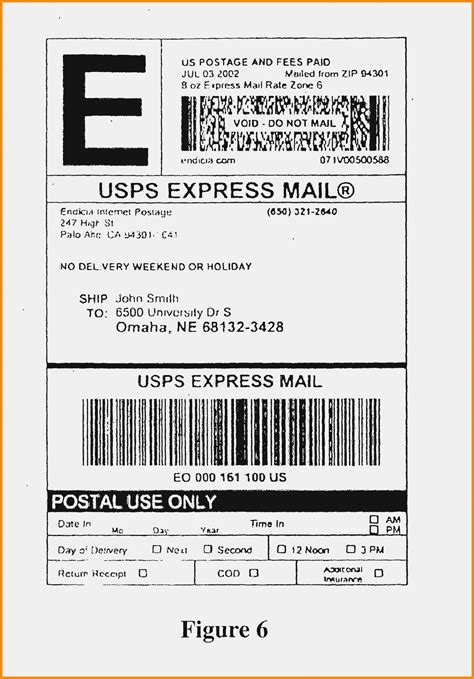 Usps Priority Mail Label Template Lovely Package Address Label ...