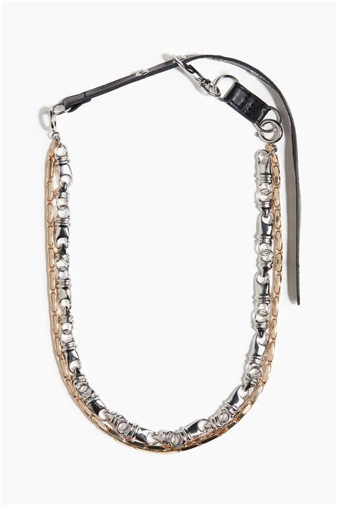 Two-strand chain necklace - Silver-coloured/Gold-coloured - Ladies | H&M IN