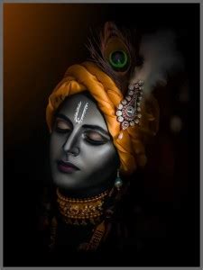 GILARIYA STORE Kanha Ji Photo Frame 12 inch x 9 inch Painting (With ...