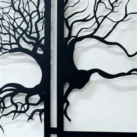 Metallic Prized Kissing Trees ( 39 x 23.5 Inches) - Punam Metalcrafts