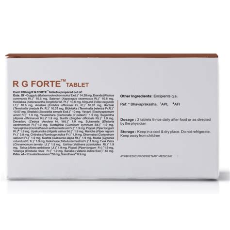 Kerala Ayurveda Rg Forte Tablet for Joint Health 100 Tablets - Cureka ...