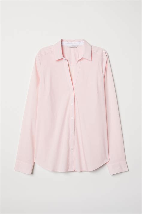 V-neck shirt - Light pink/Striped - Ladies | H&M IN