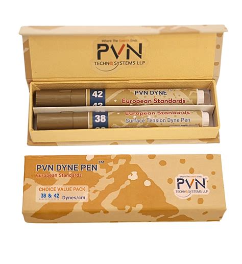 PVN DYNE Pen 38 & 42 Dynes/cm [Popular Value Pack] for Surface Tension ...