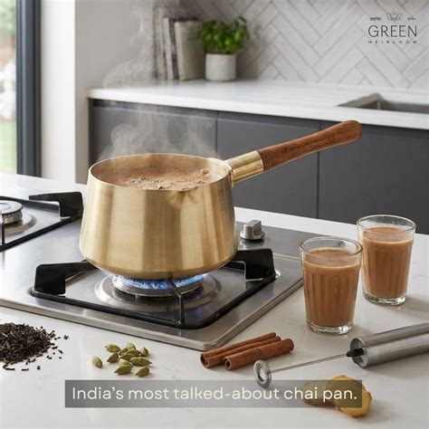 Bronze Chai Pan with a Teak Wooden Handle – Curated Products Private ...