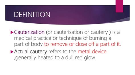 Cauterization | PPTX
