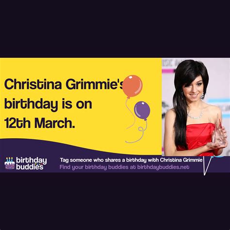 Christina Grimmie's birthday was 12th March 1994