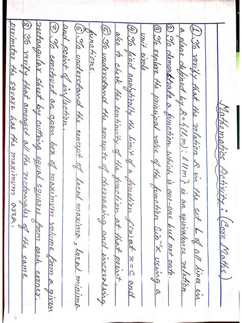 Maths Activity Class 12 的图像结果