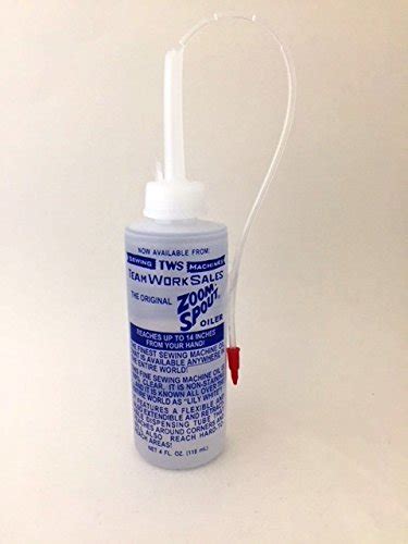 1 ~ ZOOM SPOUT OILER - 4 OZ CLEAR WHITE SEWING MACHINE OIL MADE IN THE ...