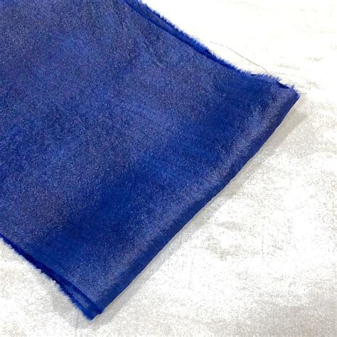Royal Blue color upada Tissue Fabric