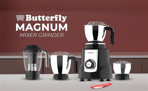 Buy Butterfly Magnum 1.2HP Mixer Grinder with 4 Jars | 100% Copper ...