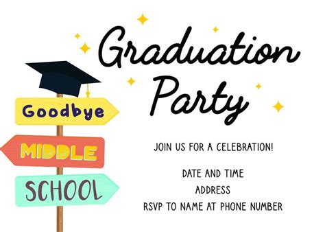 Image result for Middle School Graduation Invitations