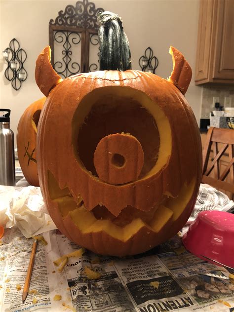 Mike Wazowski Pumpkin Carving Template - Habit Tracker Templates