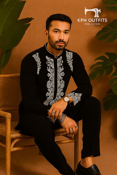 Men's Exclusive Real Mirror Embellished Kurta Set – Kph Outfits - Royal ...