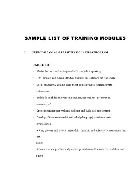 Image result for Training Module Sample PDF