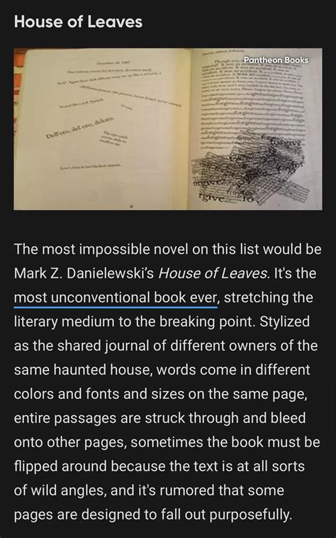 House of Leaves made a list of books that should have a film adaptation ...
