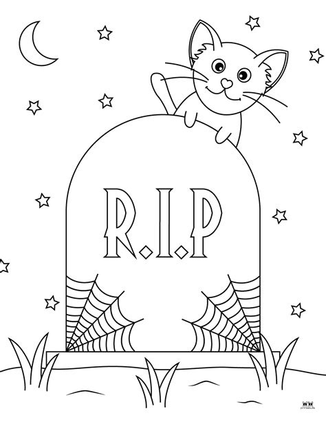 Halloween Cat Coloring Pages - 25 FREE Pages | Printabulls