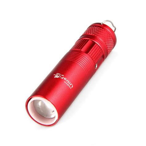 UltraFire 300 Lumens 3.6 Inch Mini Torch Super Bright 4 Modes LED Red ...