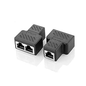 Diktmark Rj45/LAN Connectors Adapter 1 to 2 Ethernet Splitter Coupler ...